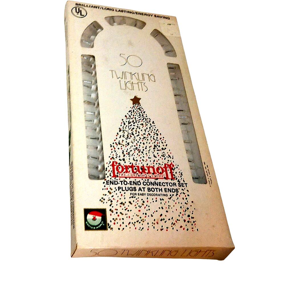 Vintage 1981 Fortunoff Kurt Adler Christmas Tree 50 Twinkling Lights New